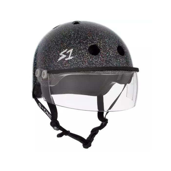 S-ONE Helmet Lifer Visor Black Gloss Glitter