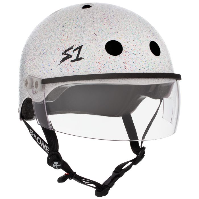 S-ONE Helmet Lifer Visor White Glitter