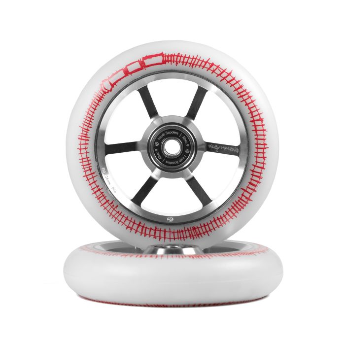 NORTH Roues Riley Maltais Signature 110mm x 24mm Silver/White PU